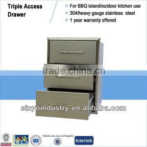 Barbecue Grill Triple Access Drawer System thumbnail-1