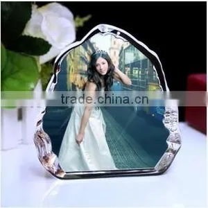 2015 Wholesale Transparent Nice Crystal Photo Frame For Wedding Decoration Ice Shaped thumbnail-1