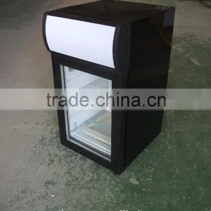 Black Finish Single Glass Door Display Fridge Showcase thumbnail-6