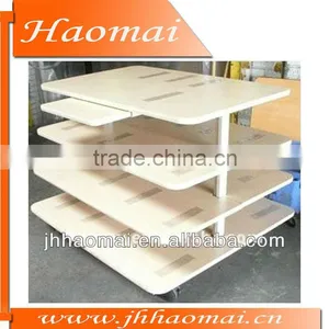 4-Tier Rectangular Display Table on Wheels thumbnail-1