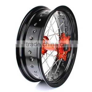 17 Inch Forge Motorcycle Spoke Wheel Sets for KTM Supermoto thumbnail-3