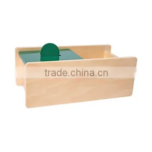 Beech Wood Children Educational Toys Imbucare Box With Filp Lid-1 Slot thumbnail-1