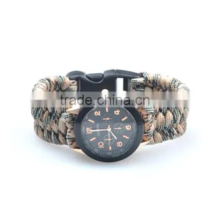 550 Paracord Bracelet With Watch, Paracord Bracelet With Firefighter, Paracord Bracelet With Logo thumbnail-3