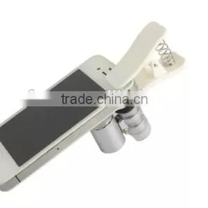 High Quality 60X LED UV Illuminated Universal Mobile Phone Microscope , Phone Clip Magnifier , Mini LED UV Pocket Microscope thumbnail-5