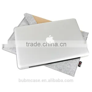 2015 BUBM Grey Pure Wool Felt Fabric Carrying 13 Inch Computer Notebook Case Bag thumbnail-2