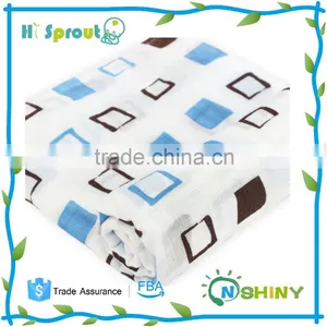 100% Cotton Baby Muslin Square Swaddle Blanket thumbnail-1