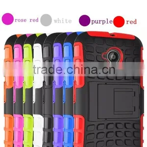 2015 New Style SILICONE+PC 2-in-1 Hybrid Kickstand Case for Moto E2 thumbnail-1