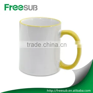 Sunmeta11oz Sublimation Blank Ceramic Color Rim Handle Mug (SKB02) thumbnail-3
