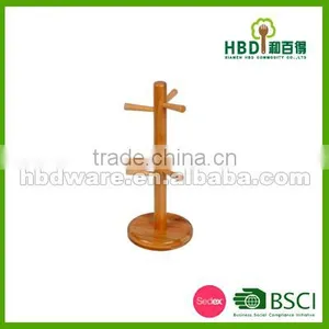 Bamboo Wood Mug Tree, Mug Cup Holder, Mug Stander FDA thumbnail-3