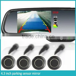 2015 Hot Sell 4.3inch Monitor Rearview Mirror With Parking Sensor for Reverse Camera Display for Any Car thumbnail-1