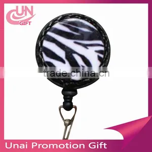 Retractable Pull Badge Reel Zinc Alloy ABS Plastic ID Lanyard Name Tag Card Badge Holder Reels Recoil Belt Key Ring Chain Clips thumbnail-1