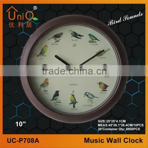 Plastic Birds Sounds Wall Clock thumbnail-1
