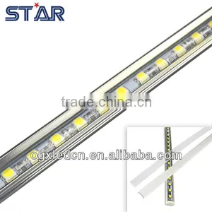 Aluminum LED Leisten Strip DC12V 14.4W/M Transparent Cover White thumbnail-3