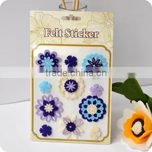 Adhesive Felt Sticker, 3d Sticker , Handmade Felt Sticker, Scrapbooking Sticker, Layered Sticker , Flower Felt Sticker thumbnail-1