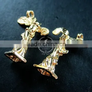 15x20mm Statue of the Winged Victory of Goddess Samothrace 14K Light Gold Plated Brass DIY Pendant Charm Supplies 1850191 thumbnail-3