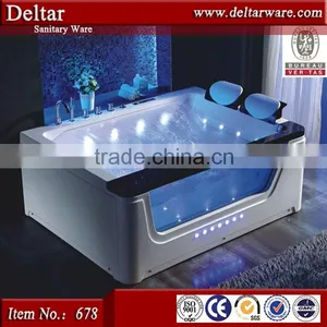 Acrylic Massage Bathtub , High Quality Sitting Bathtub With Pop-up TV thumbnail-4