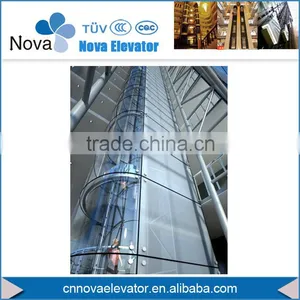 800kg, 1000kg, 1.0m/s Sightseeing Observation Elevator for Commercial Building thumbnail-1