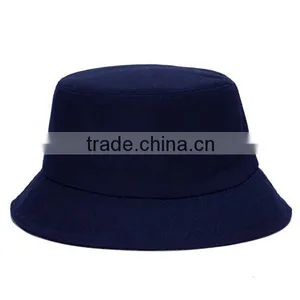 Shang Hai OEM Men Panama Women Fishing Hat Solid Color Bucket Hats thumbnail-2