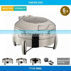 Buffet Dishes - 6 L, Glass Cover, Hydraulic Hinge, TT-CD-3060L thumbnail-1