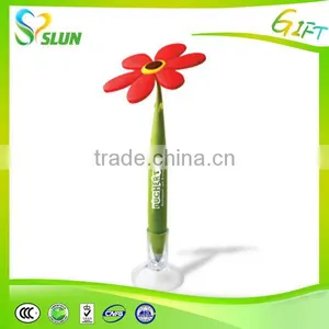 2015 Hot Fashion Rubber Flower Ballpoint Pen, Pen Flower thumbnail-4