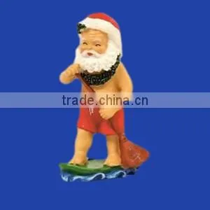 New Products Fashion Resin Christmas Ornaments Surfing Santa Claus thumbnail-1