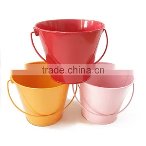 A9434e Wedding Favor Tin Pail, Metal Pail, Colored Tin Bucket thumbnail-5