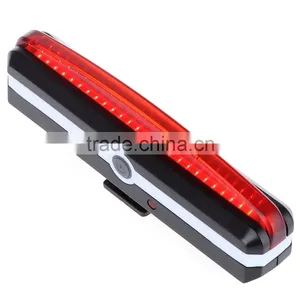 Super Bright Waterproof USB Rechargeable Bicycle Tail Rear Safety Warning Light 3 Modes 2 Colors Bike Accessories thumbnail-1