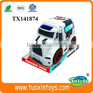 Plastic Friction Fire Engine Vehicle Toy Aerial Ladder Truck Cute Design for Kids thumbnail-3