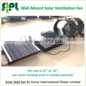 Vent Goods Wall Fan in Building or Contructor Solar-Power Roof Mount Vent- Thermostat Humidistat thumbnail-3