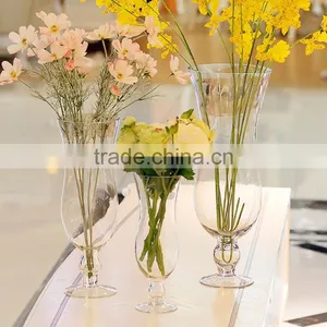 Home Wedding Table Decor High Transparent Flower Arranging Glass Containers thumbnail-1