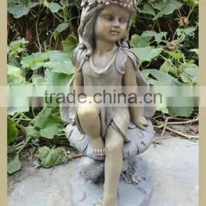 Girl Polyresin Garden Angle Cherubs Statue Decoration Little Angel Statue thumbnail-3