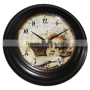 Round Metal Vintage Decorative Wall Clock thumbnail-1