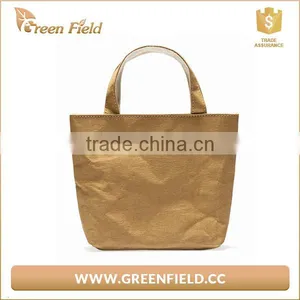 Professional Manufacture OEM Design Washable Kraft Paper Bag Handbag Style Paper Bag thumbnail-2
