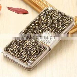 Full Diamond Flip Leather Phone Case for IPhone7, PU Card Slot Leather Back Cover for IPhone 7 Plus thumbnail-3