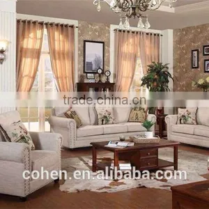 SF001 2015 New Arrival European White Fabric Sofa Designs With Crystal Buttons Stainless Steel Legs thumbnail-2