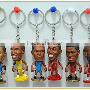 Guo Hao Custom NBA Figures Pvc Plastic Keychain for Decoration thumbnail-2