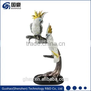 Small Bronze Bird Sculpture Statues Parrot Birds for Sale thumbnail-1