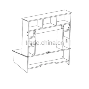 New Design MDF Wood Floating Table Wall Table Living Room Wall Mount Computer Desk Wall Desk thumbnail-4