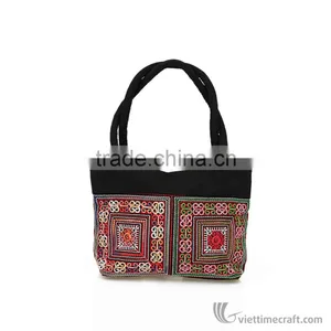 Ethnic Pattern Embroidered Handbag, Various Color and Design, Made in Vietnam thumbnail-3