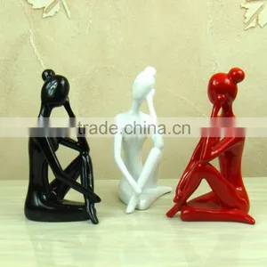 Home Decoration Morden Design Fiberglass Resin Yoga Pose Sculptures Wholesale thumbnail-6