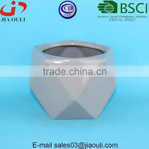 Morden Outdoor Planters Geometry Glazed Unique Ceramic Flower Pots and Planters thumbnail-4