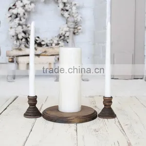 Wedding Decor Rustic White Candle Holder thumbnail-3