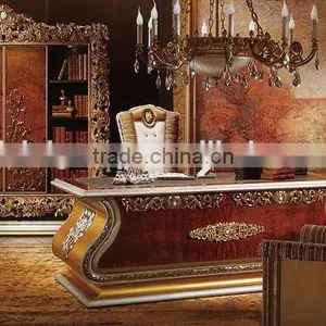 Bisini Luxury Wooden Executive Desk Set, ,Italian Office Desk, Office Chair,Book Cabinet,Luxury Office Furniture,(BF08-0273) thumbnail-1