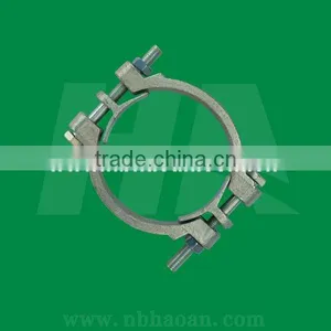 Galvanized Steel Double Bolt Pipe Clamp thumbnail-1