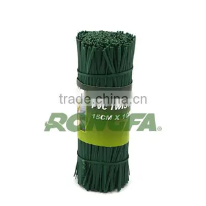 12cm Waterproof Plastic Metal Wire Twist Ties for Agriculture and Garden thumbnail-3