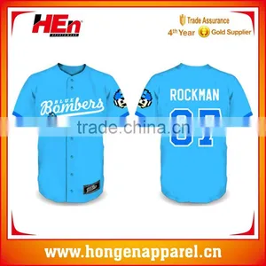 Hongen Apparel 2016 USA Baseball Jersey Newest Design Fashion Baseball Jersey Baseball Uniforms thumbnail-1