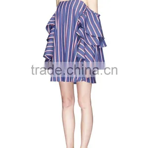 2017 Summer Cold Shoulder Stripe Shirt thumbnail-4