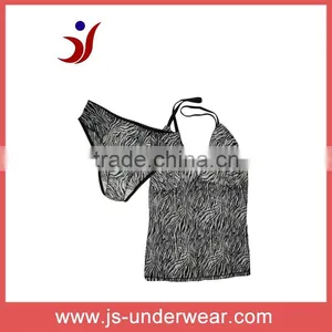 Women Fashion Aminal Print Sleepwear Sexy Pajamas Cami and Panty Sets,style JS-122,Appcet OEM thumbnail-1