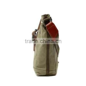 Vintage Casual Cotton Canvas Leather,Mini Haversack, Bookbag ,Mini Shoulder Bag,Kid Haversack,Kid School Bag,Unisex,For Men & Wo thumbnail-3