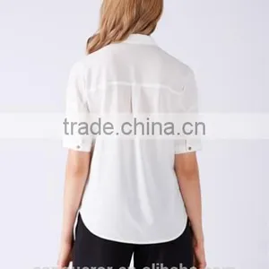 Hot 2015 Cotton Shirt With Taps Casual Woman Wear WMST03 thumbnail-4